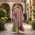 S-M Fatim Printed Cotton Dress 57" Long Jalabiya