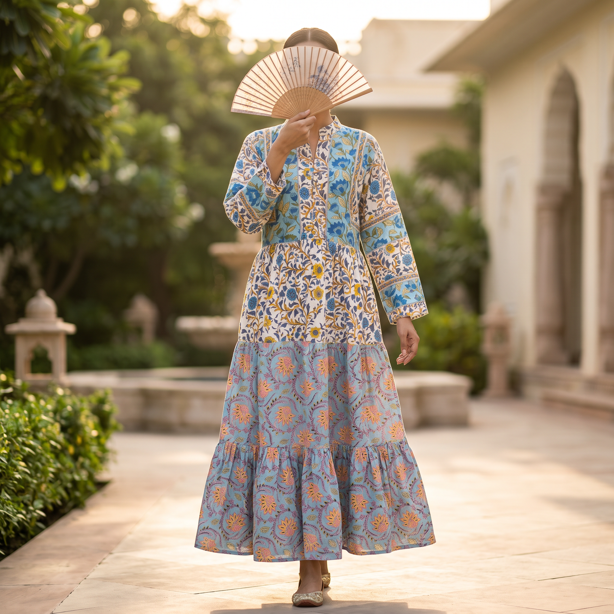 Afifa 100% Premium Indian Cotton Jalabiya – Women’s Long Dress.
