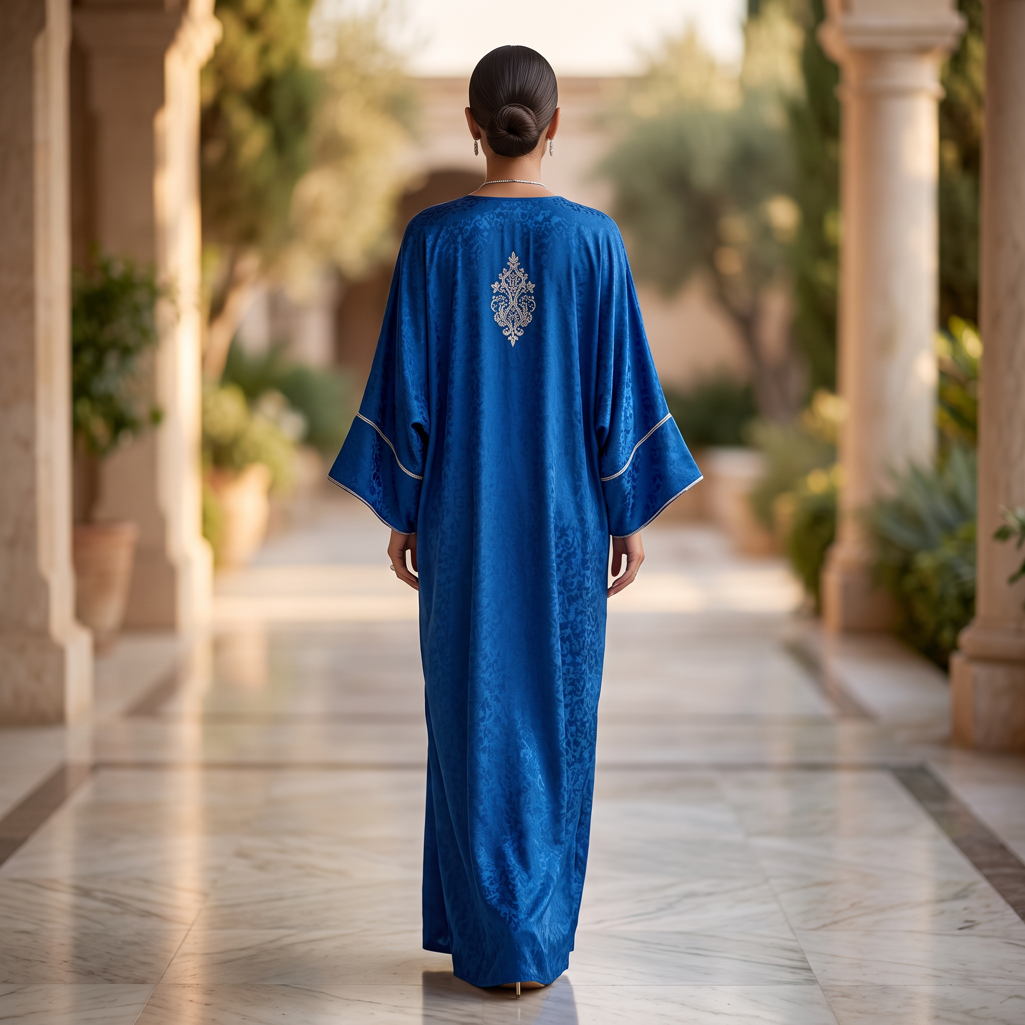 Free Size Elegant Silky Jacquard Kaftan Collection 08
