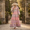 S-M Special Printed Cotton Dress 57" Long Jalabiya TN 257