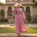 L-XL  Daisy Crystal Printed  Dress 57" Long Jalabiya TNY 824