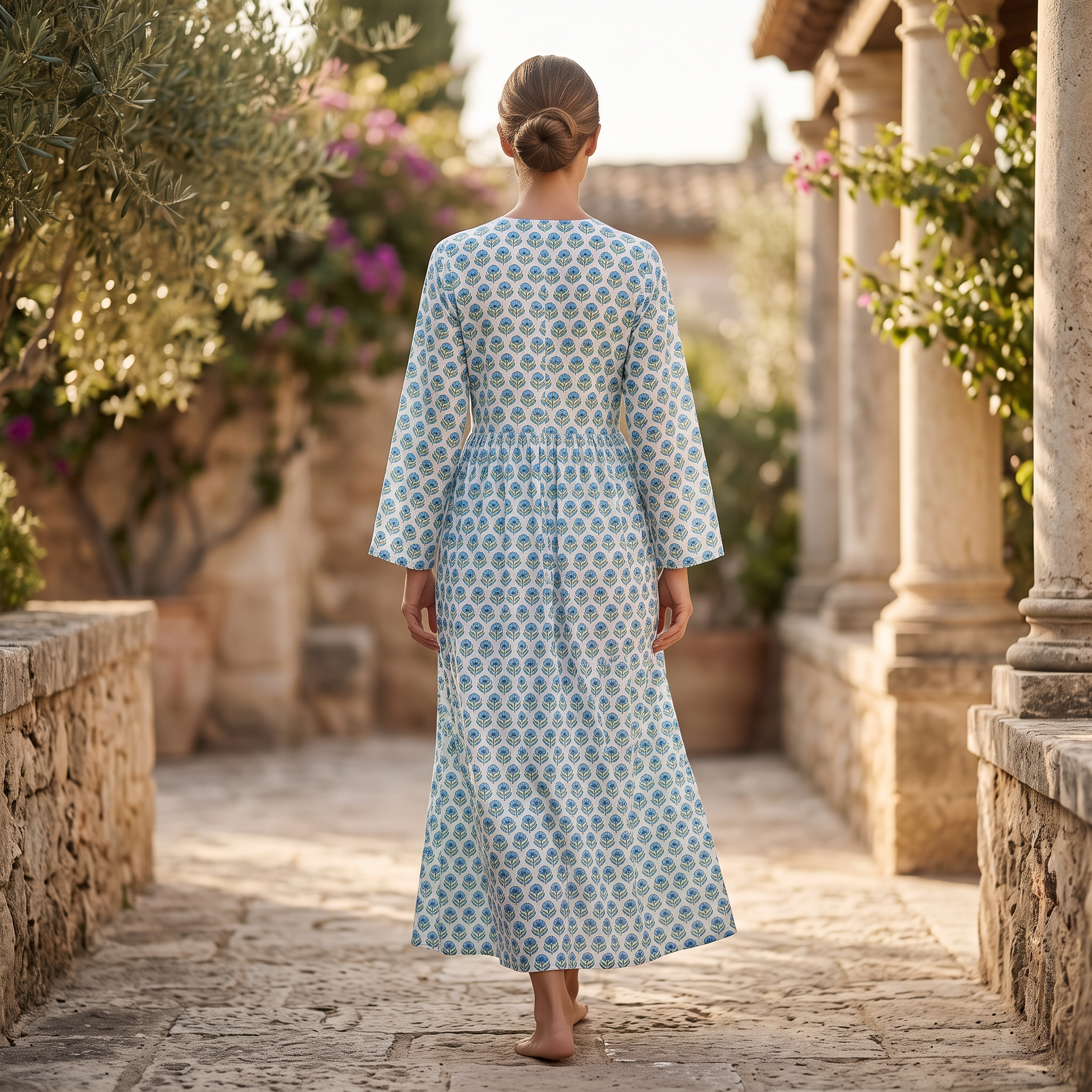 L/XL  Kainat Printed  Dress 57 Long Jalabiya TNY 735
