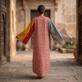 L-XL Malaysia Printed Cotton Dress 57" Long Jalabiya RN 916