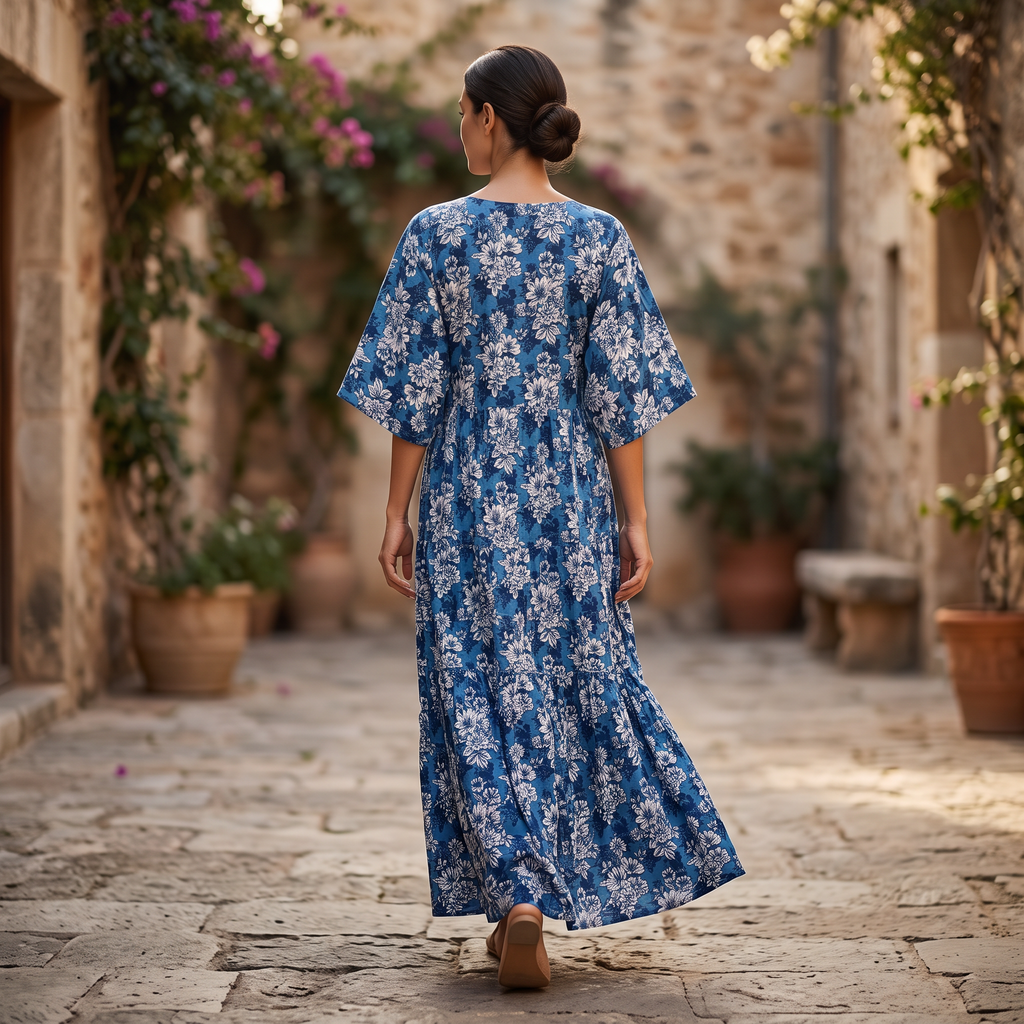 L/XL  Manha Printed  Dress 57 Long Jalabiya TNY 734