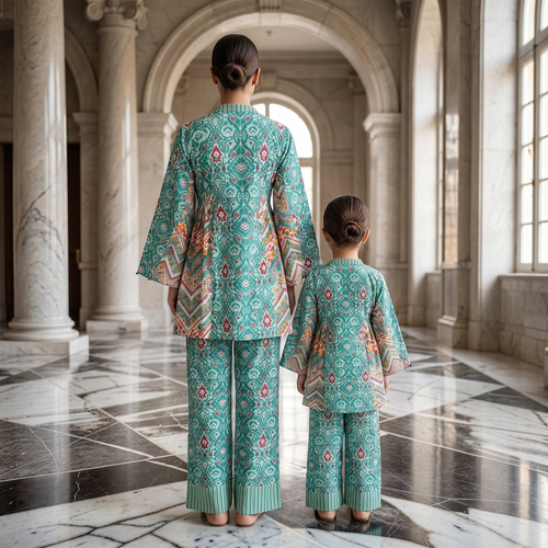 2 Pcs Co-ord Set Hubba 100% Premium Indian Cotton Jalabiya