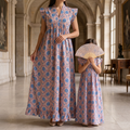 Amani Peach Cotton Dress Jalabiya
