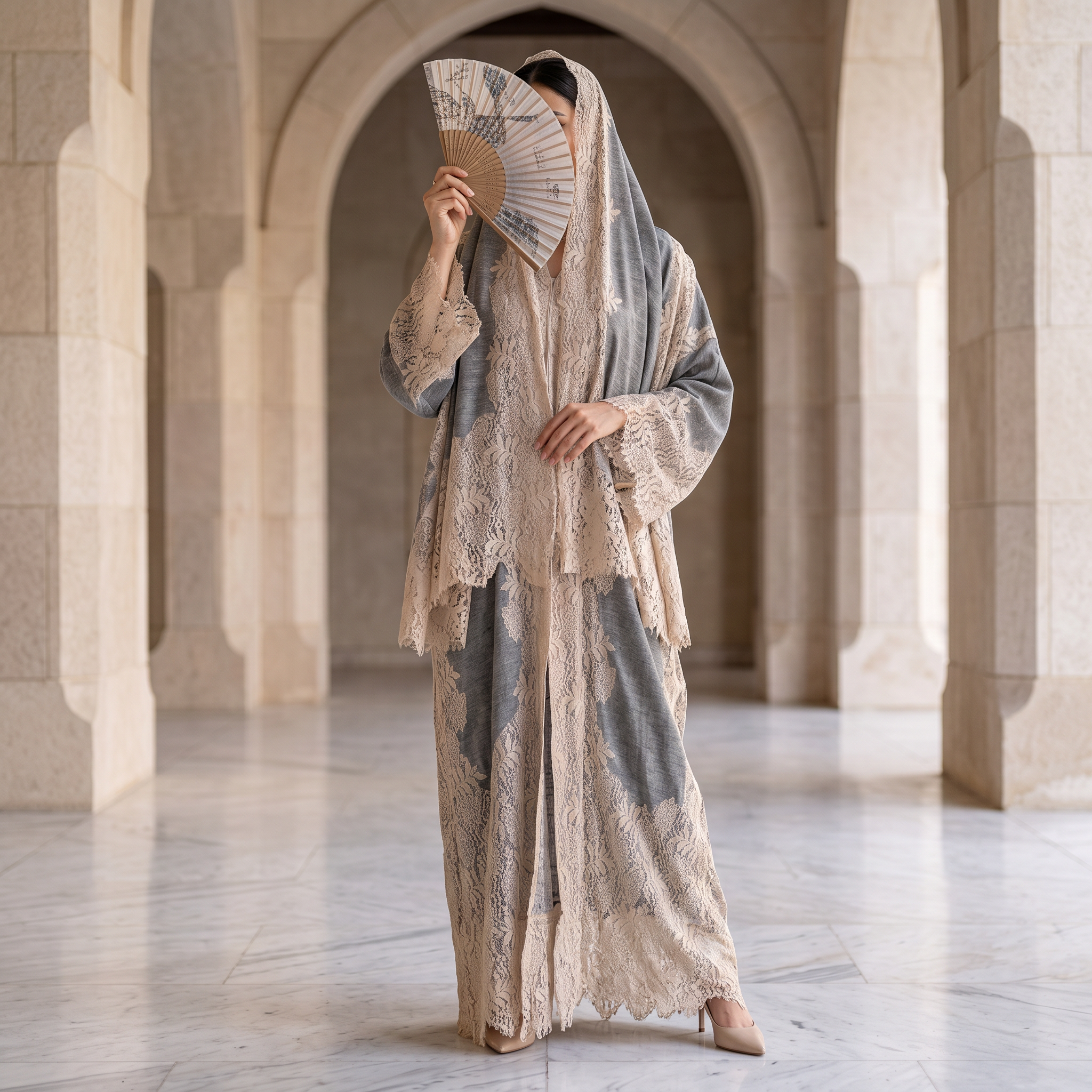 Kashmir Bisht With Sheila 57" Inches
