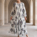 2XL-3XL Fawz Printed Cotton Dress 57" Long Jalabiya 25172-1322  JP