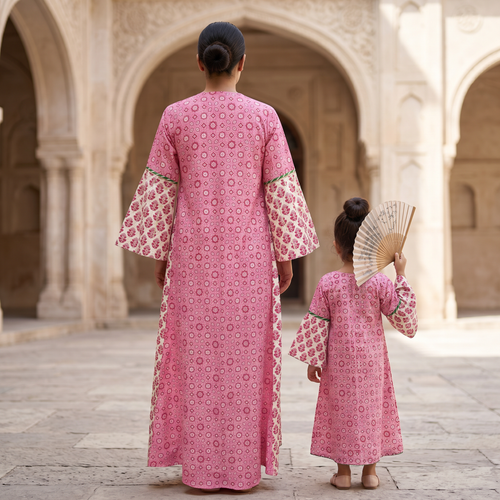Fatuma 100% Premium Indian Cotton Jalabiya – Women’s Long Dress.