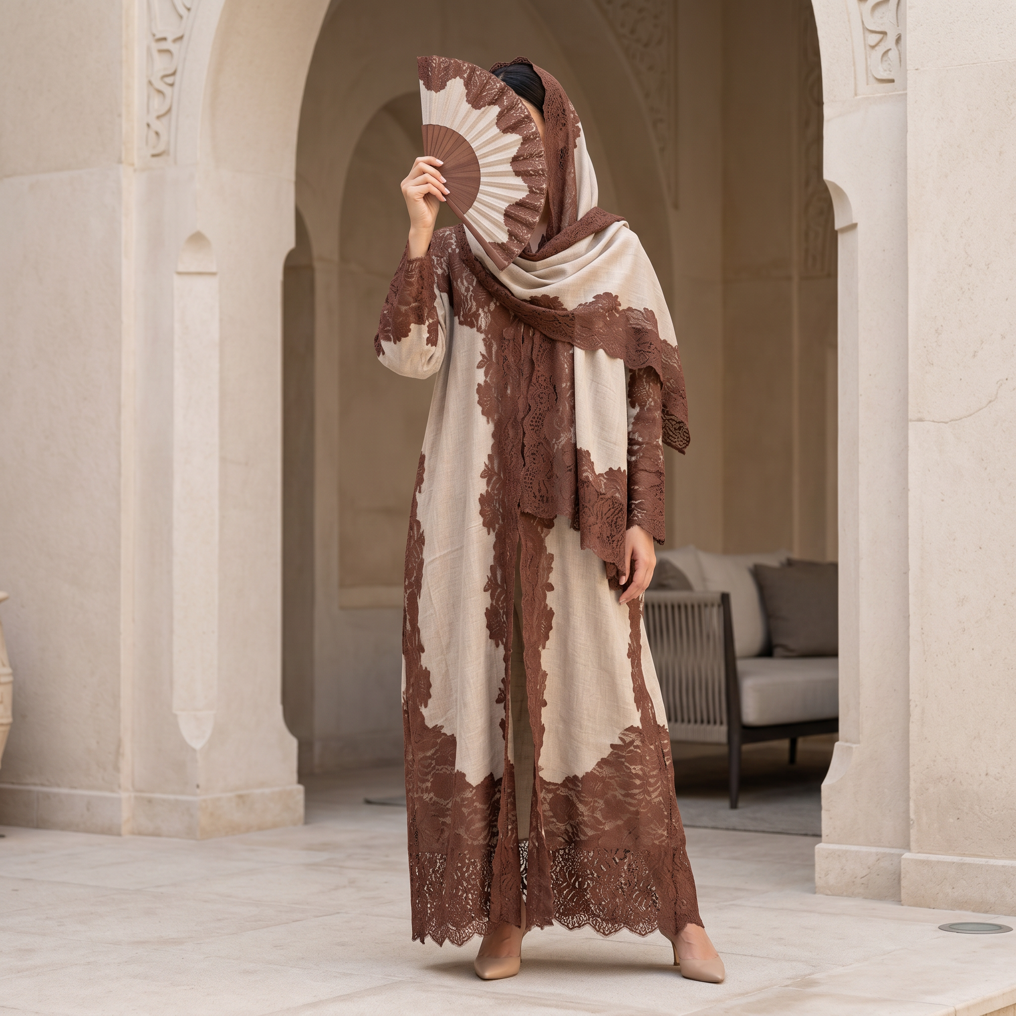 Kashmir Bisht With Sheila 54" Inches