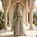 Abaya With Sheila Cotton Dress Jalabiya