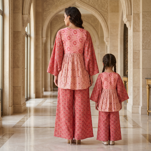 2 Pcs Co-ord Set Gohar 100% Premium Indian Cotton Jalabiya