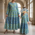 Juhi Green Cotton Dress Jalabiya