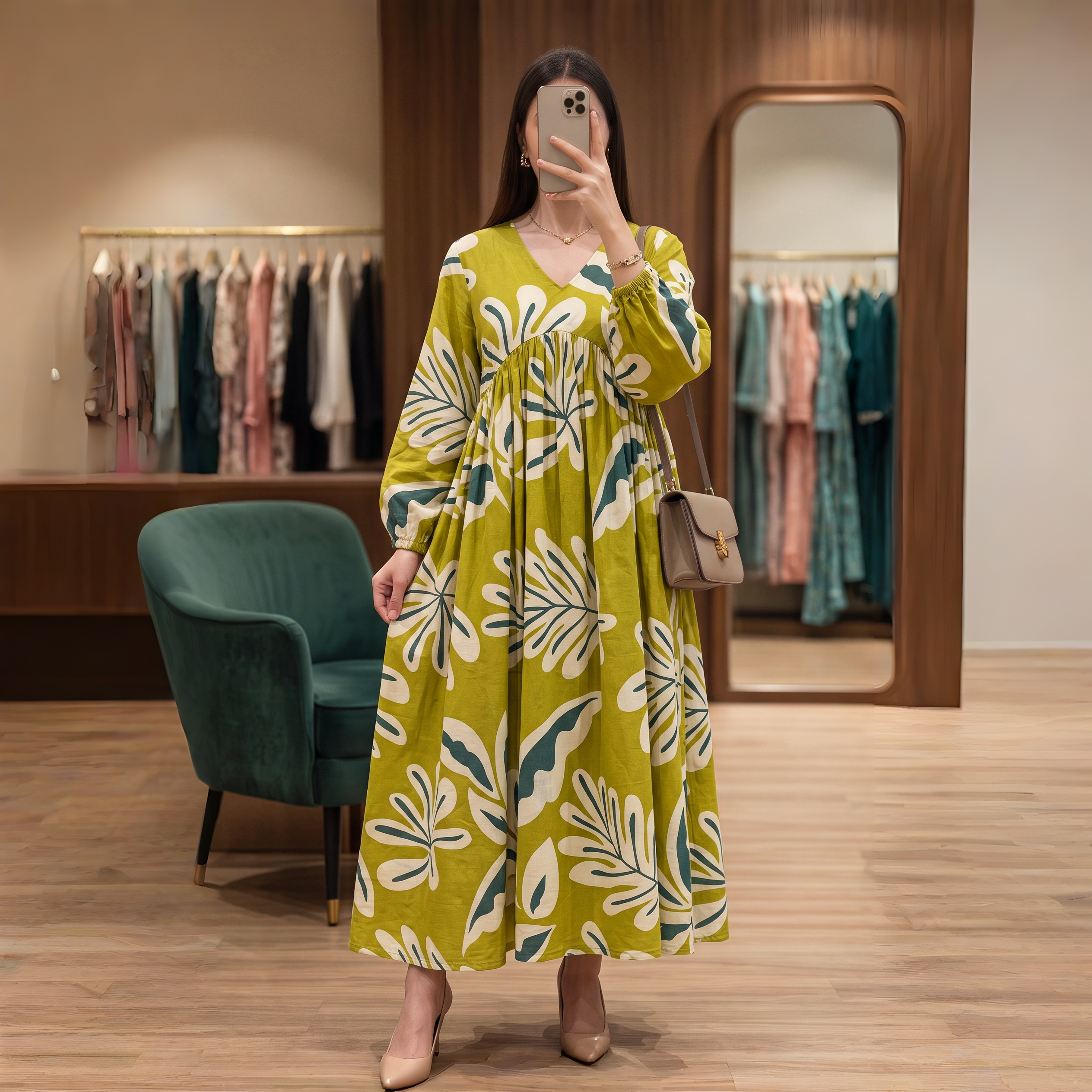 Tasnim Cotton Dress Jalabiya
