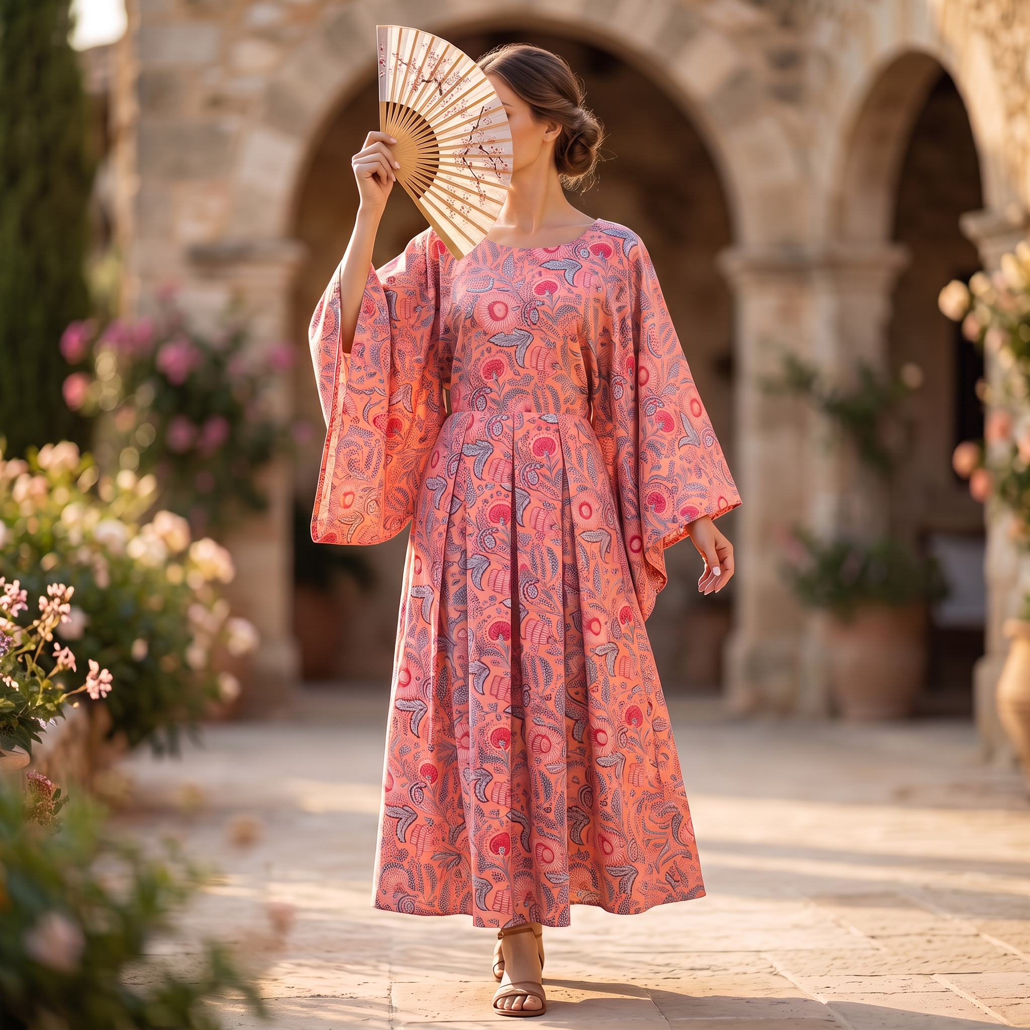 Sophia 100% Premium Indian Cotton Jalabiya – Women’s Long Dress.