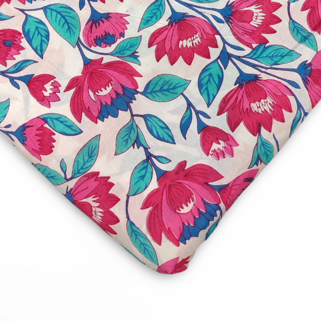 4 Meter Cotton Hand Printed Fabric F-113 JP