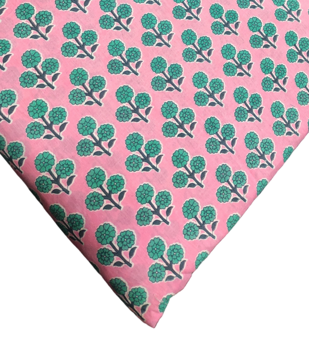 4 Meter Cotton Hand Printed Fabric F-71 JP