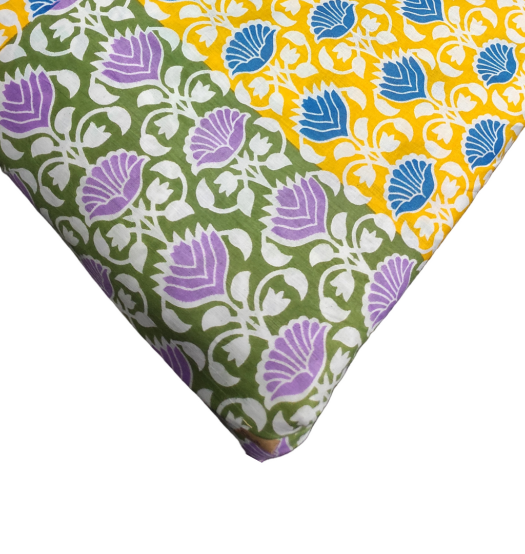 4 Meter Cotton Hand Printed Fabric F-72 JP