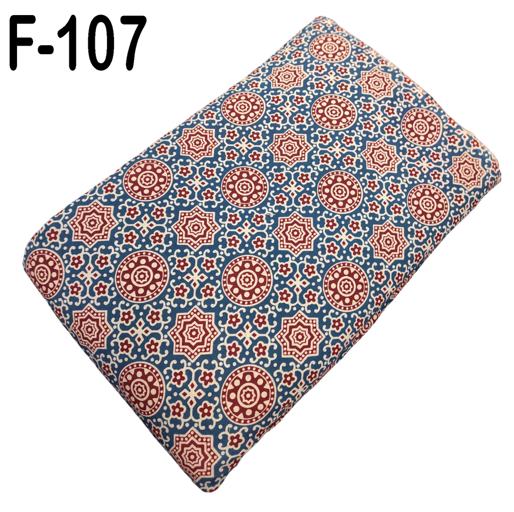 4 Meter Cotton Hand Printed Fabric F-107 JP