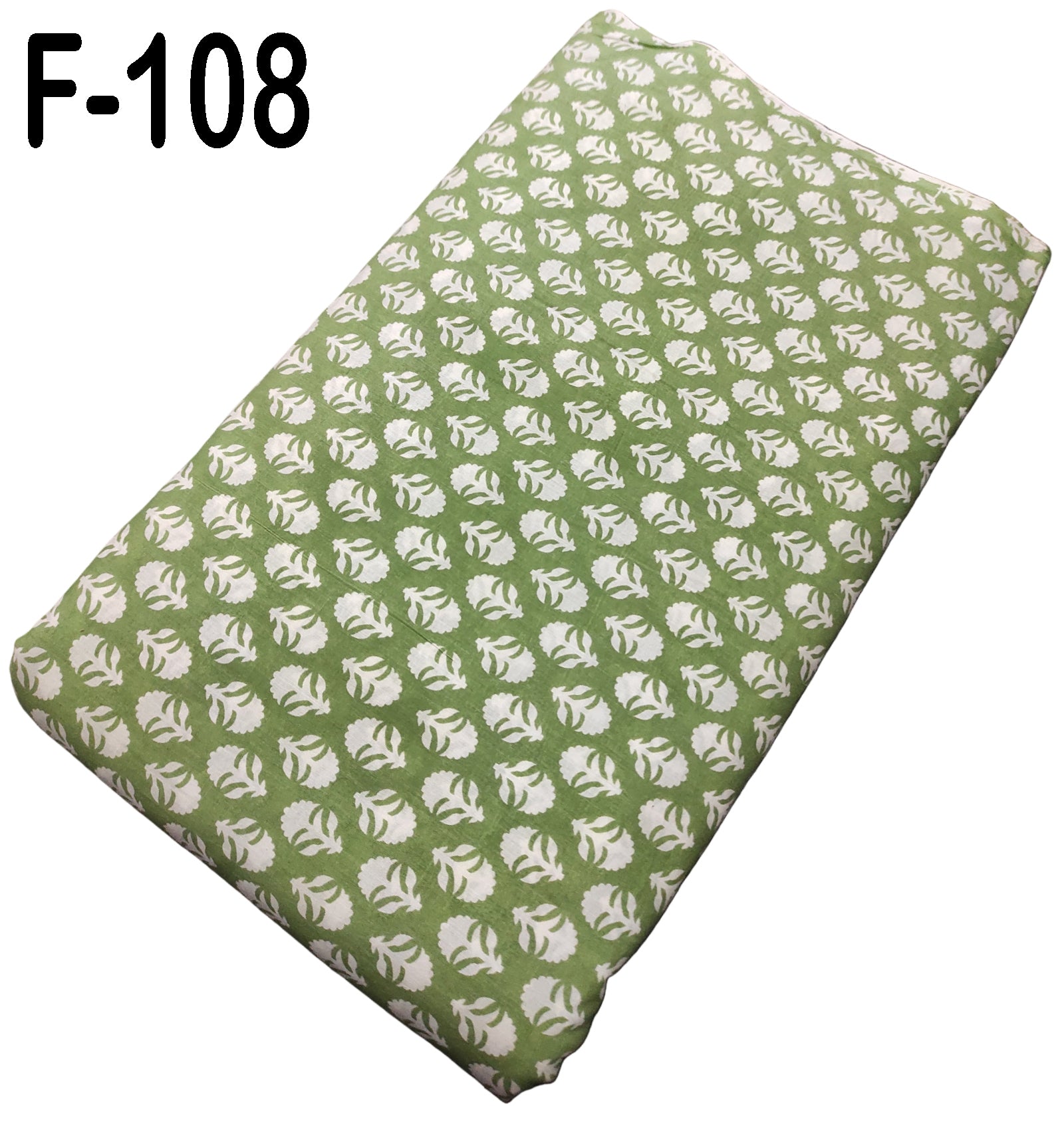 4 Meter Cotton Hand Printed Fabric F-108 JP