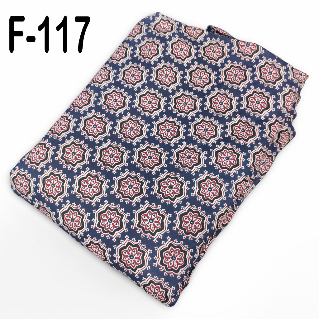 4 Meter Cotton Hand Printed Fabric F-117 JP