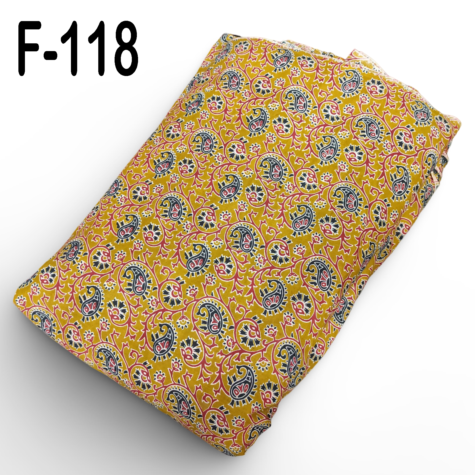 4 Meter Cotton Hand Printed Fabric F-118 JP