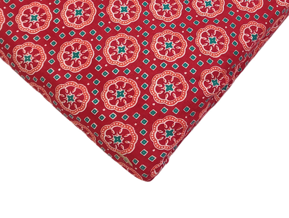 4 Meter Cotton Hand Printed Fabric F-13 JP