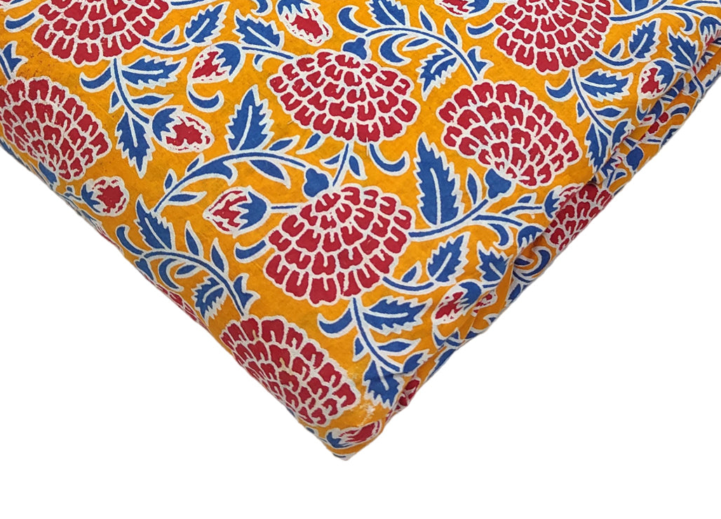 4 Meter Cotton Hand Printed Fabric F-19 JP
