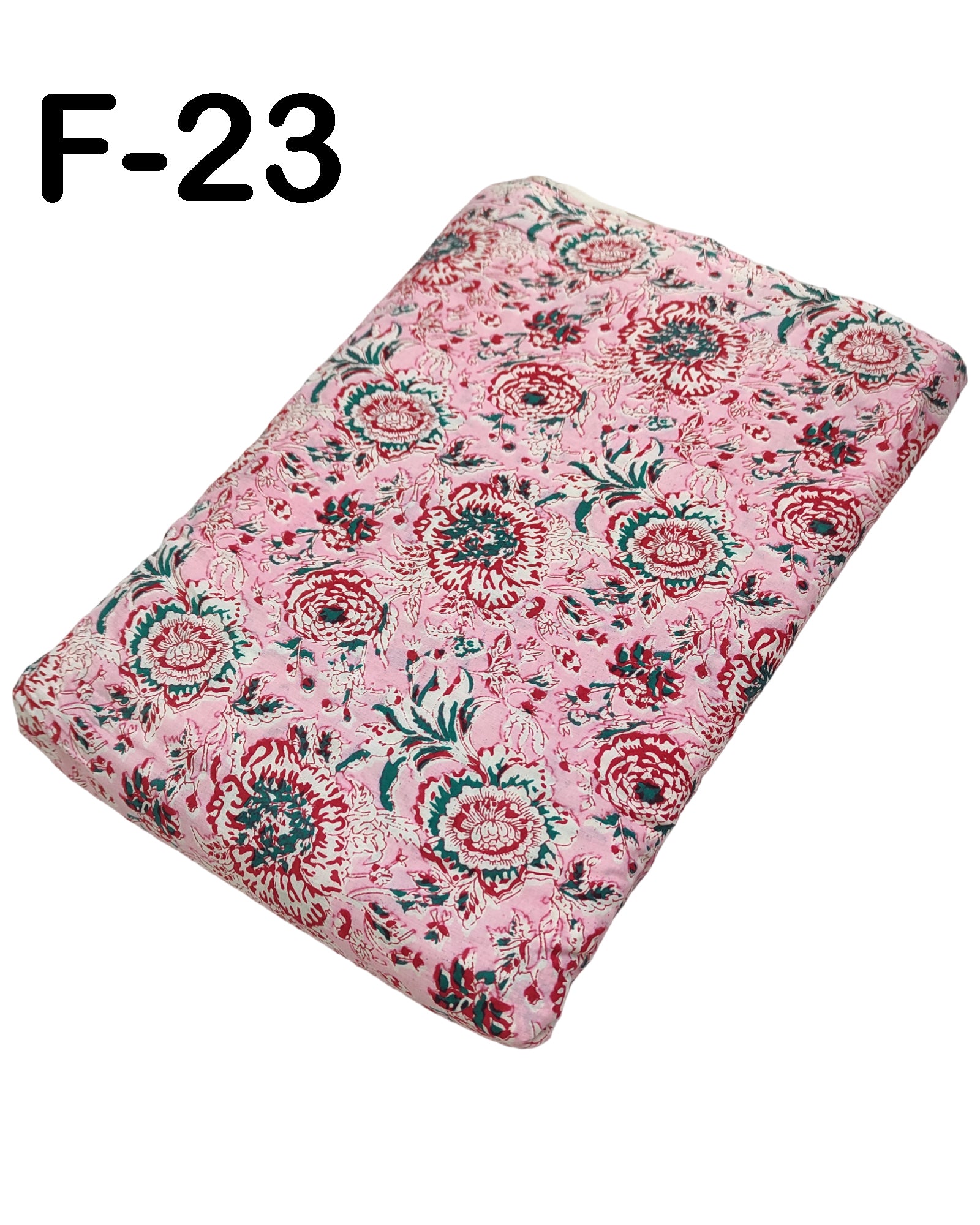 4 Meter Cotton Hand Printed Fabric F-23 JP
