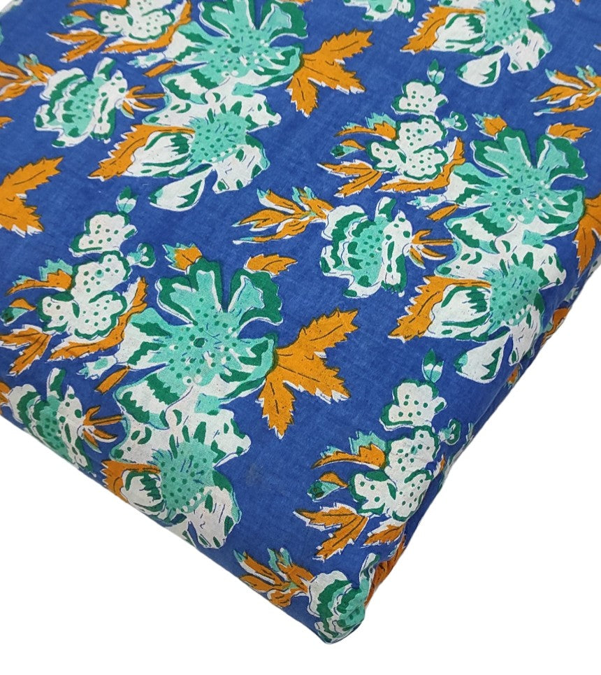 4 Meter Cotton Hand Printed Fabric F-25 JP