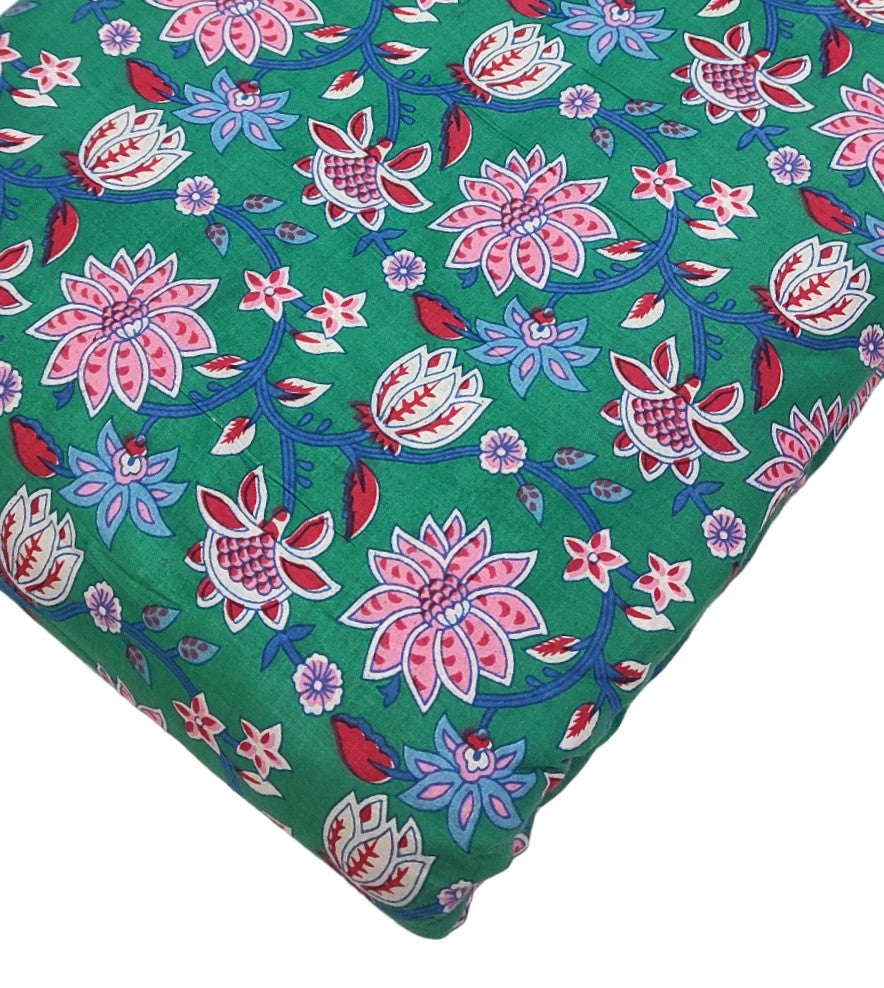4 Meter Cotton Hand Printed Fabric F-29 JP
