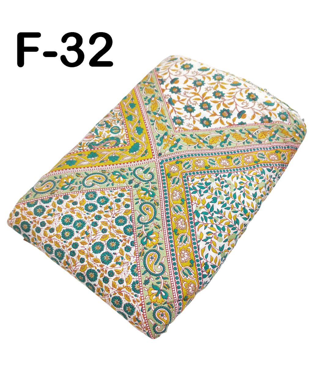 4 Meter Cotton Hand Printed Fabric F-32 JP