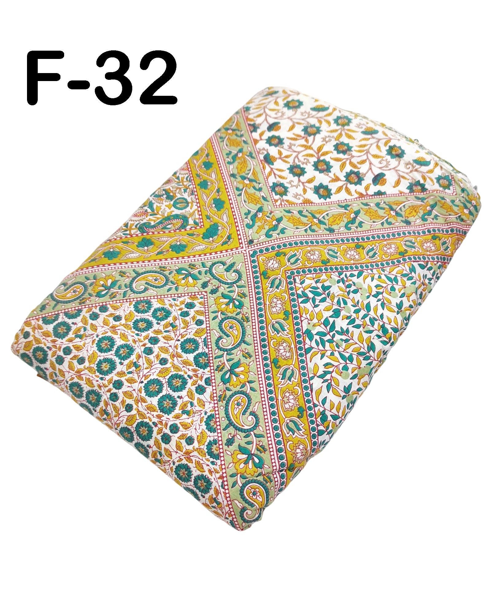 4 Meter Cotton Hand Printed Fabric F-32 JP