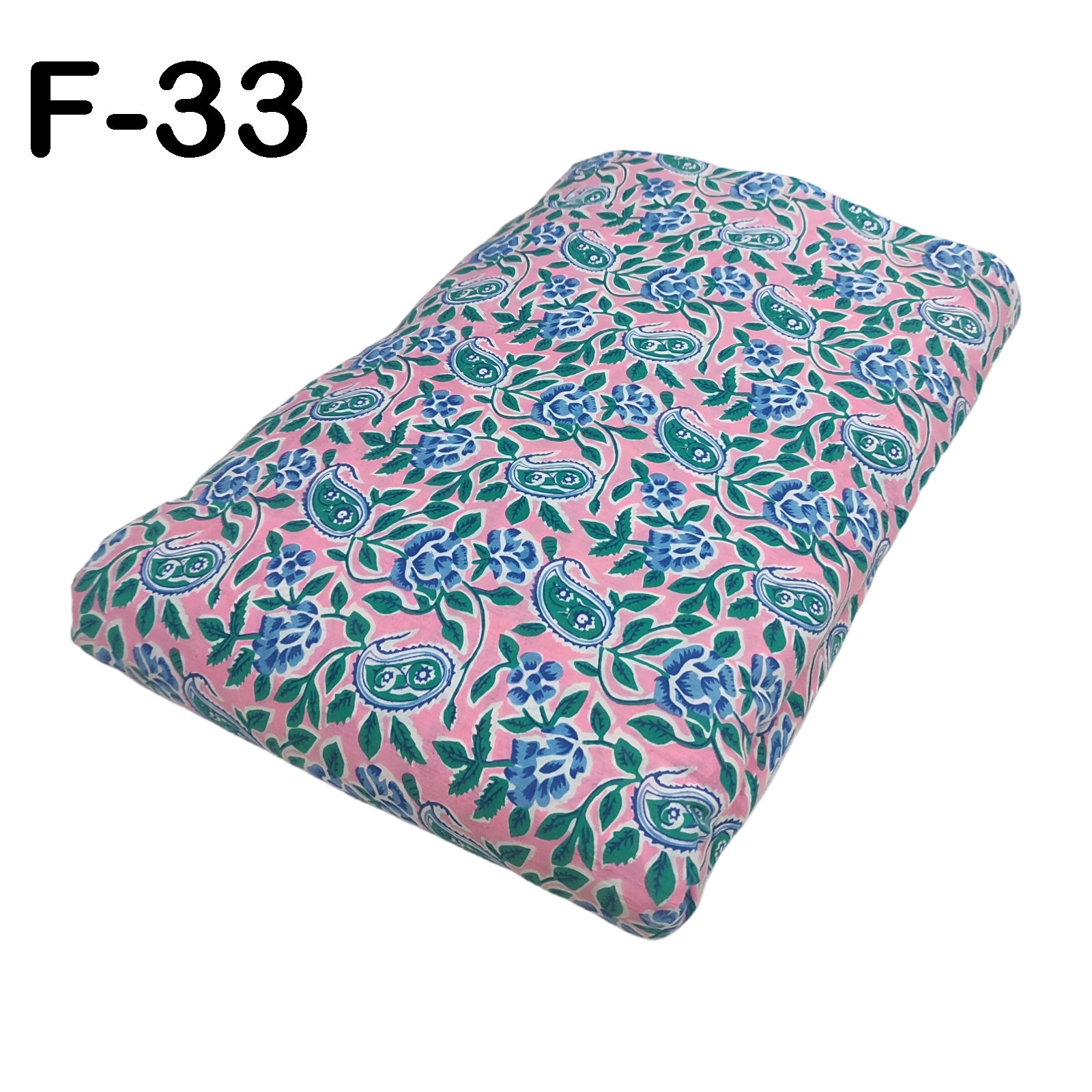4 Meter Cotton Hand Printed Fabric F-33 JP