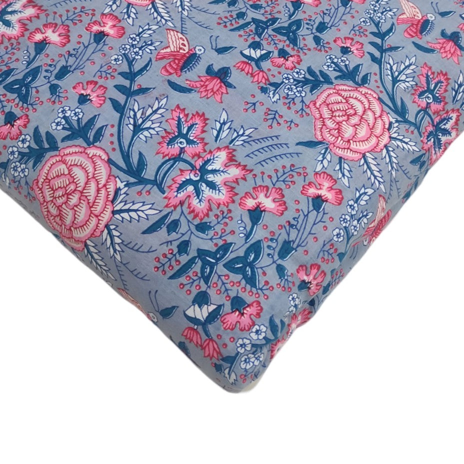4 Meter Cotton Hand Printed Fabric F-34 JP