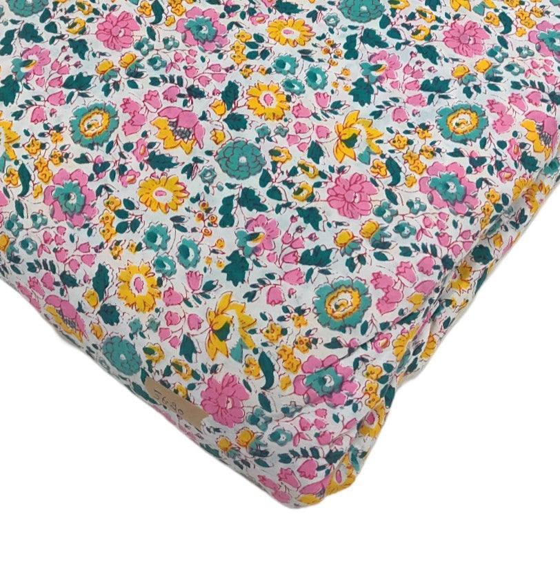 4 Meter Cotton Hand Printed Fabric F-39 JP