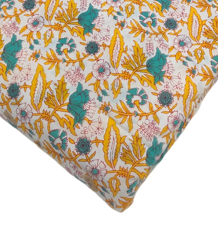 4 Meter Cotton Hand Printed Fabric F-41 JP