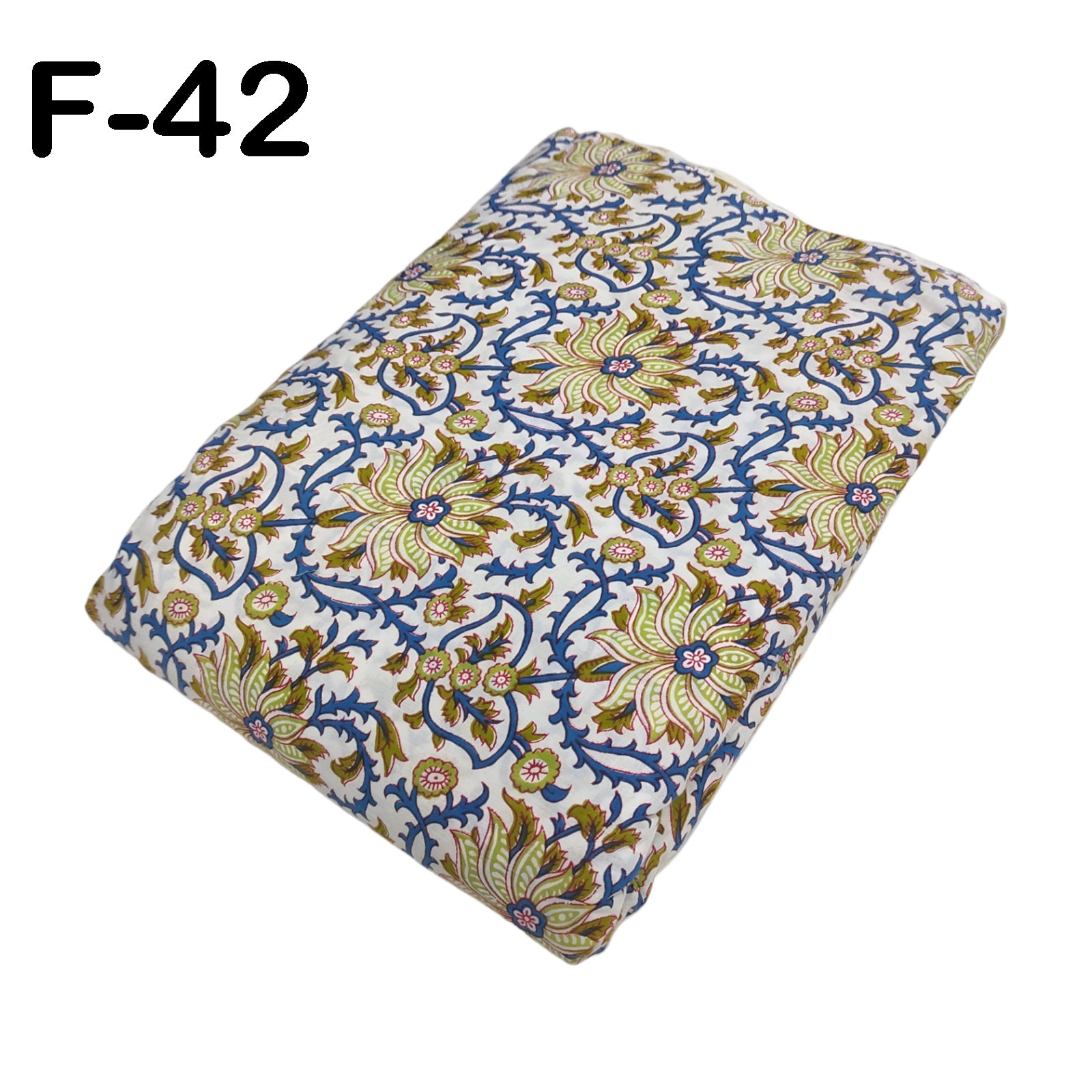 4 Meter Cotton Hand Printed Fabric F-42 JP