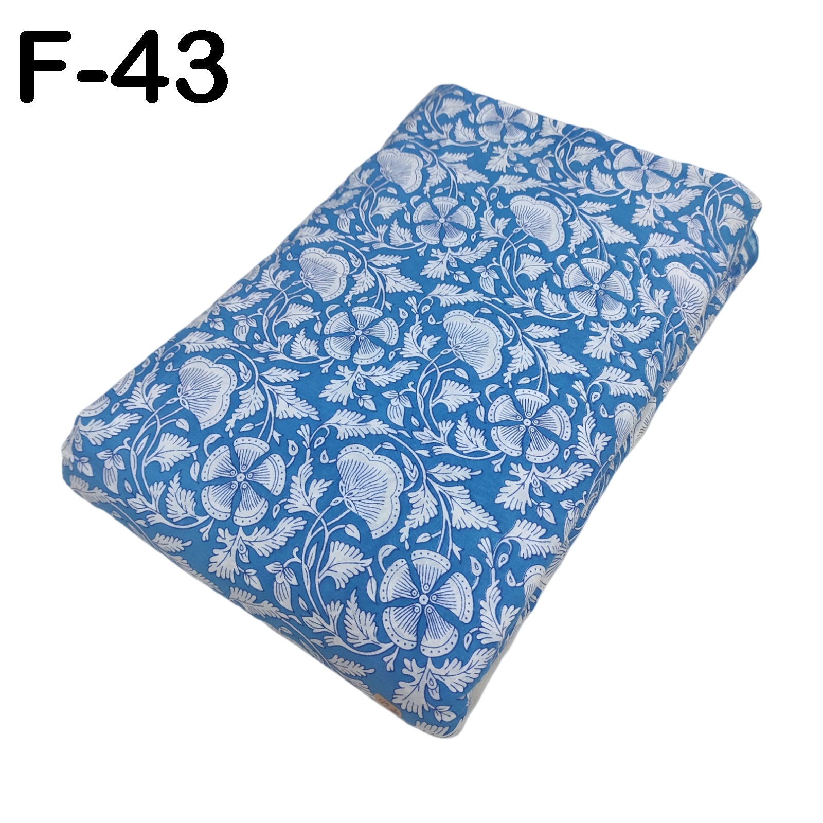 4 Meter Cotton Hand Printed Fabric F-43 JP