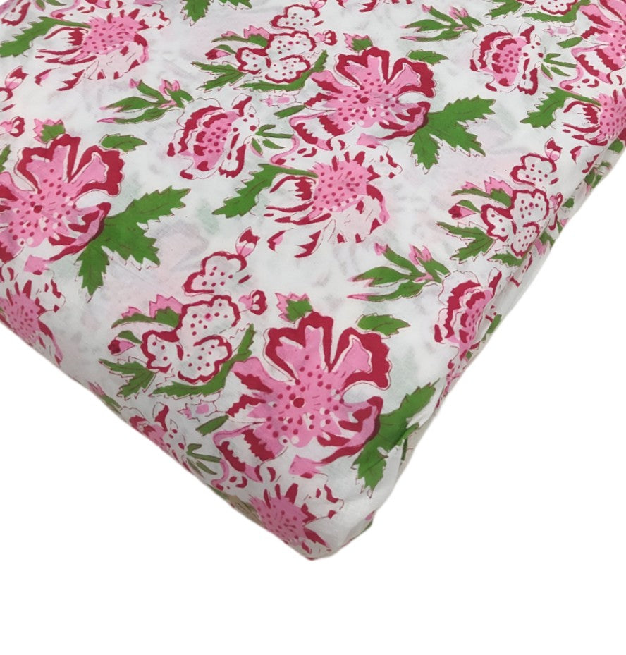 4 Meter Cotton Hand Printed Fabric F-46 JP