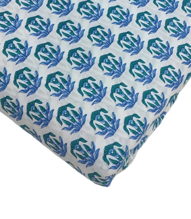 4 Meter Cotton Hand Printed Fabric F-49 JP