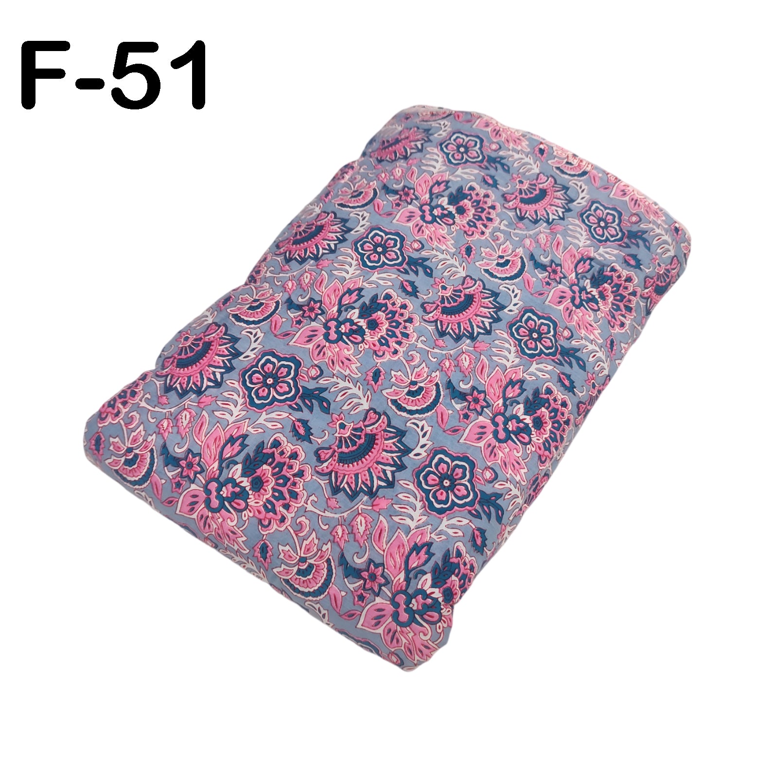 4 Meter Cotton Hand Printed Fabric F-51 JP