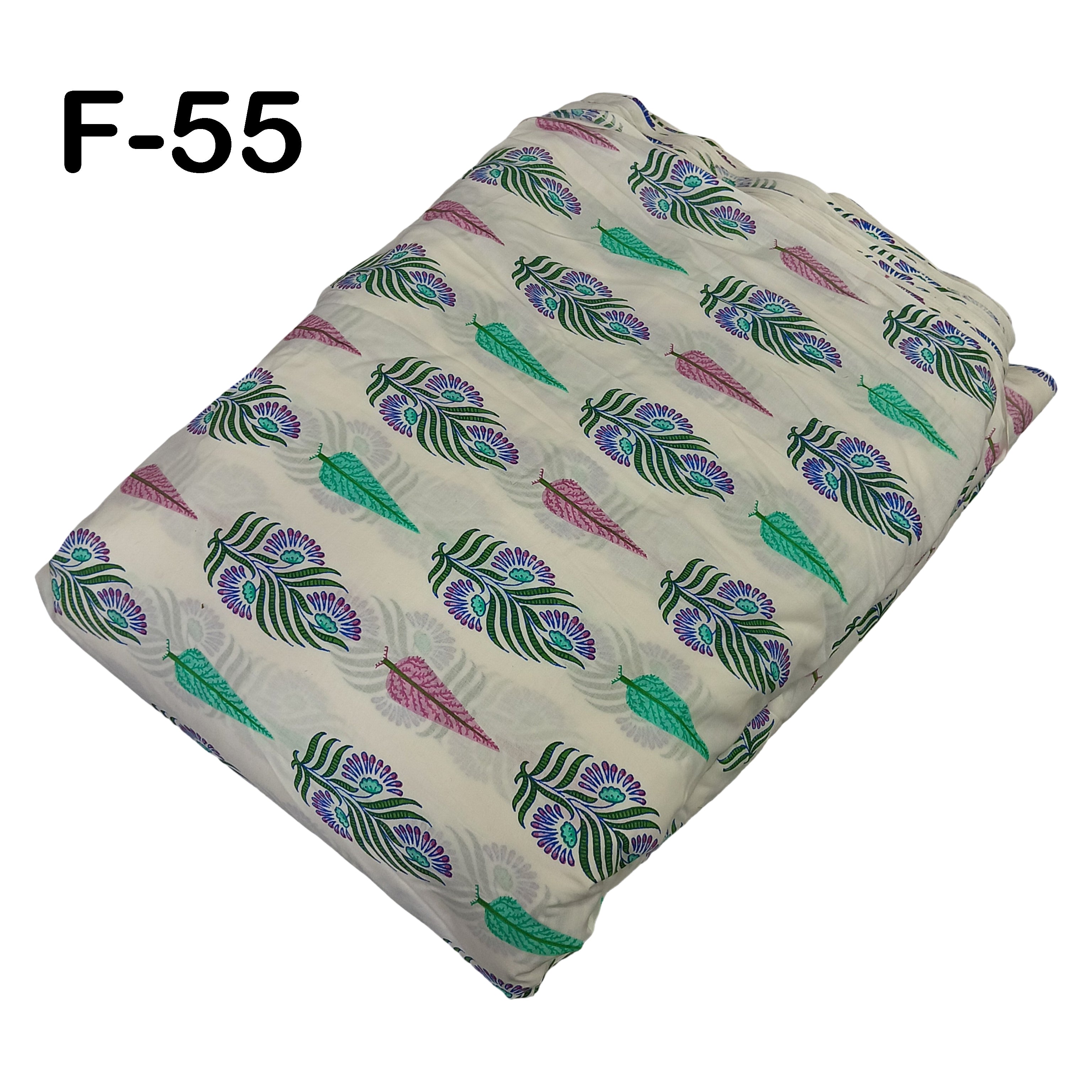 4 Meter Cotton Hand Printed Fabric F-55 JP