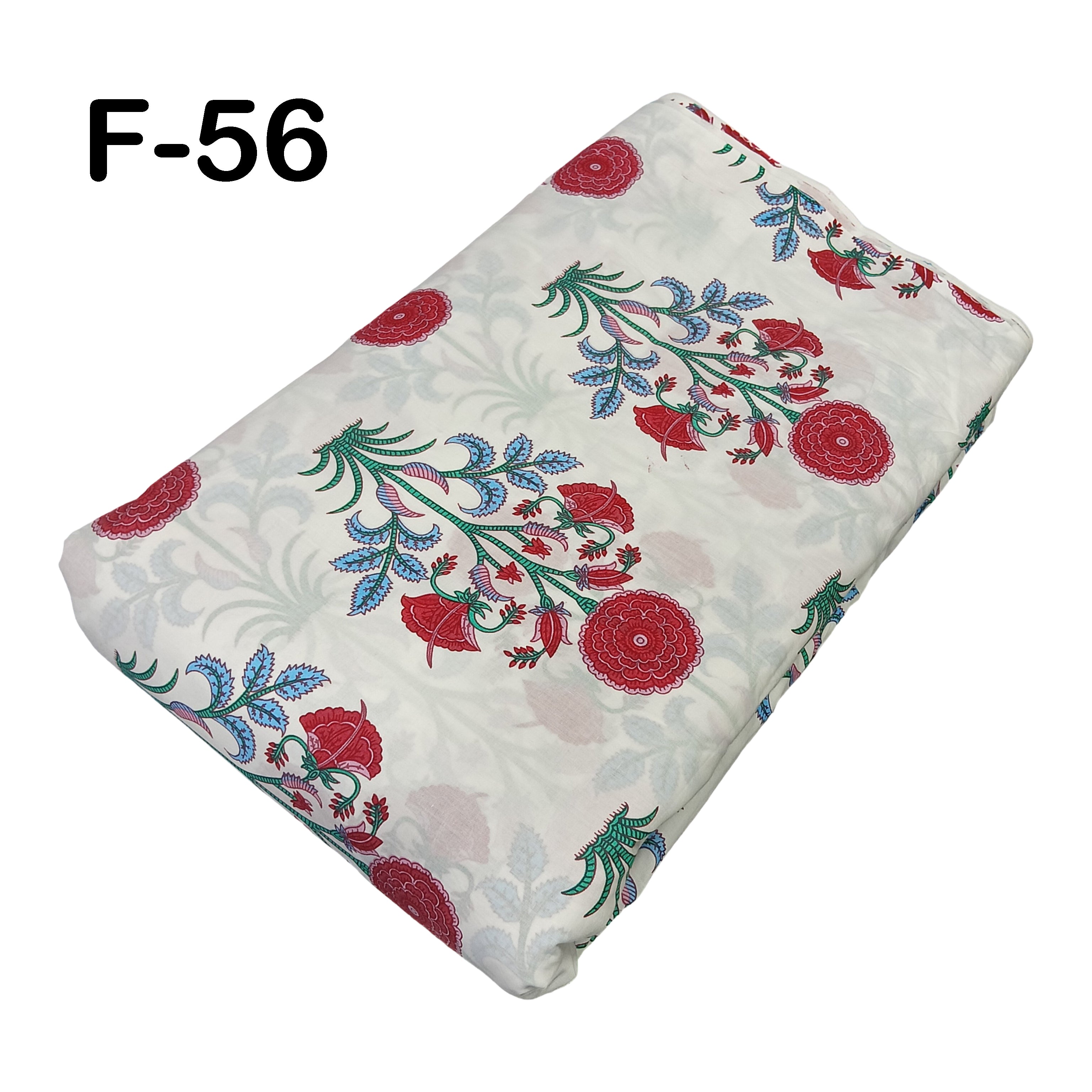4 Meter Cotton Hand Printed Fabric F-56 JP
