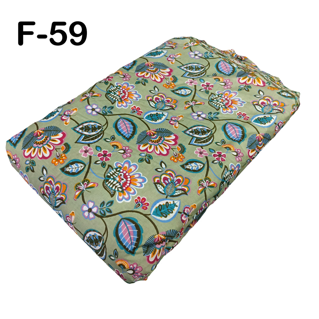 4 Meter Cotton Hand Printed Fabric F-59 JP
