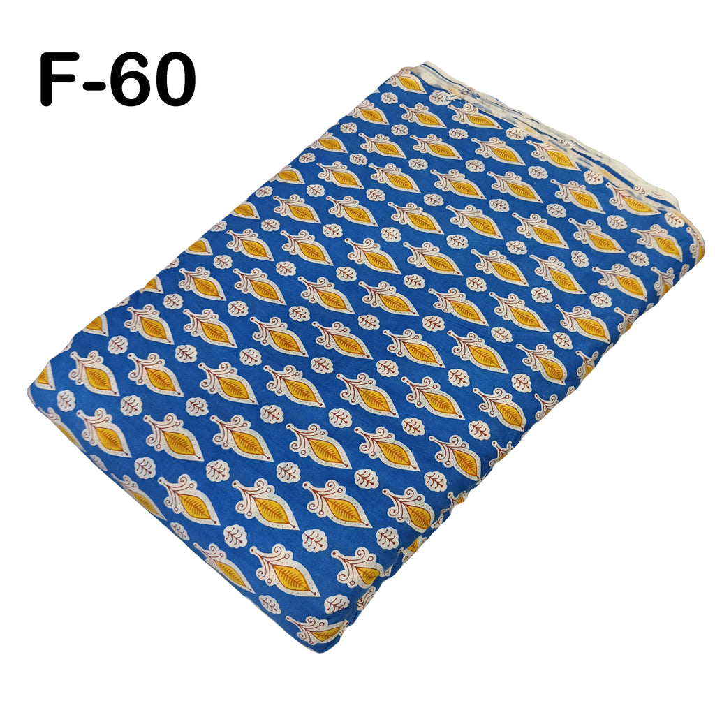 4 Meter Cotton Hand Printed Fabric F-60 JP