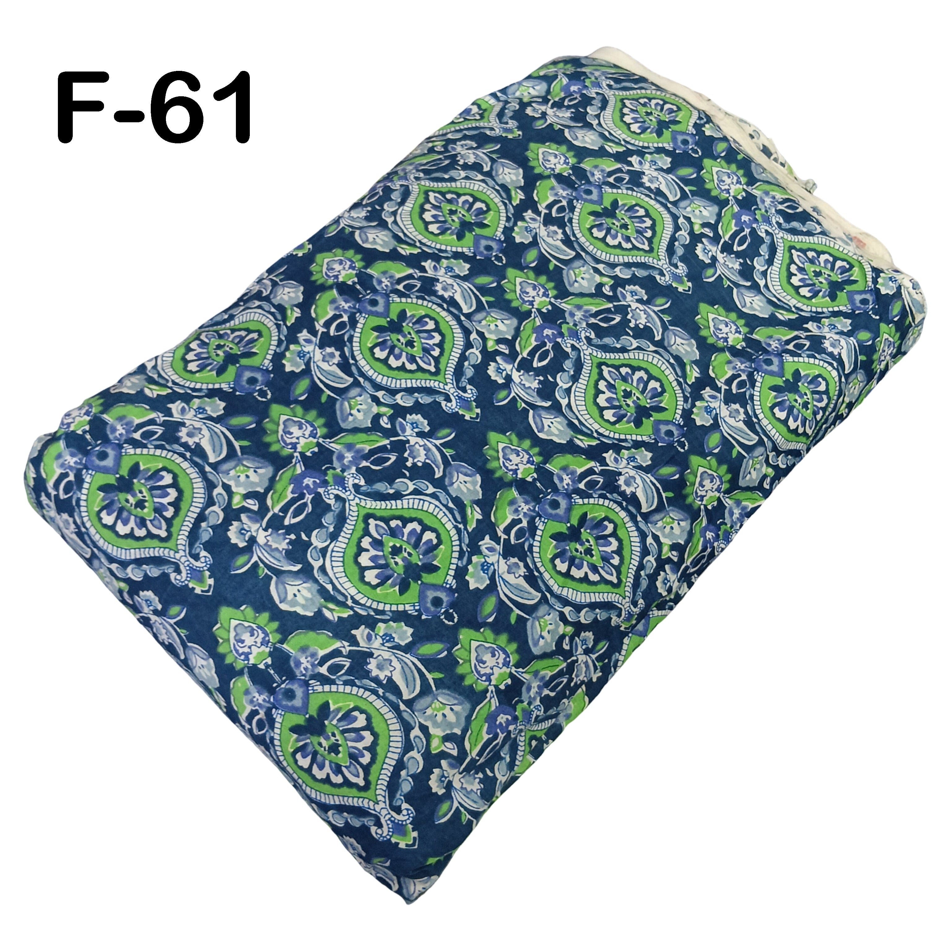 4 Meter Cotton Hand Printed Fabric F-61 JP
