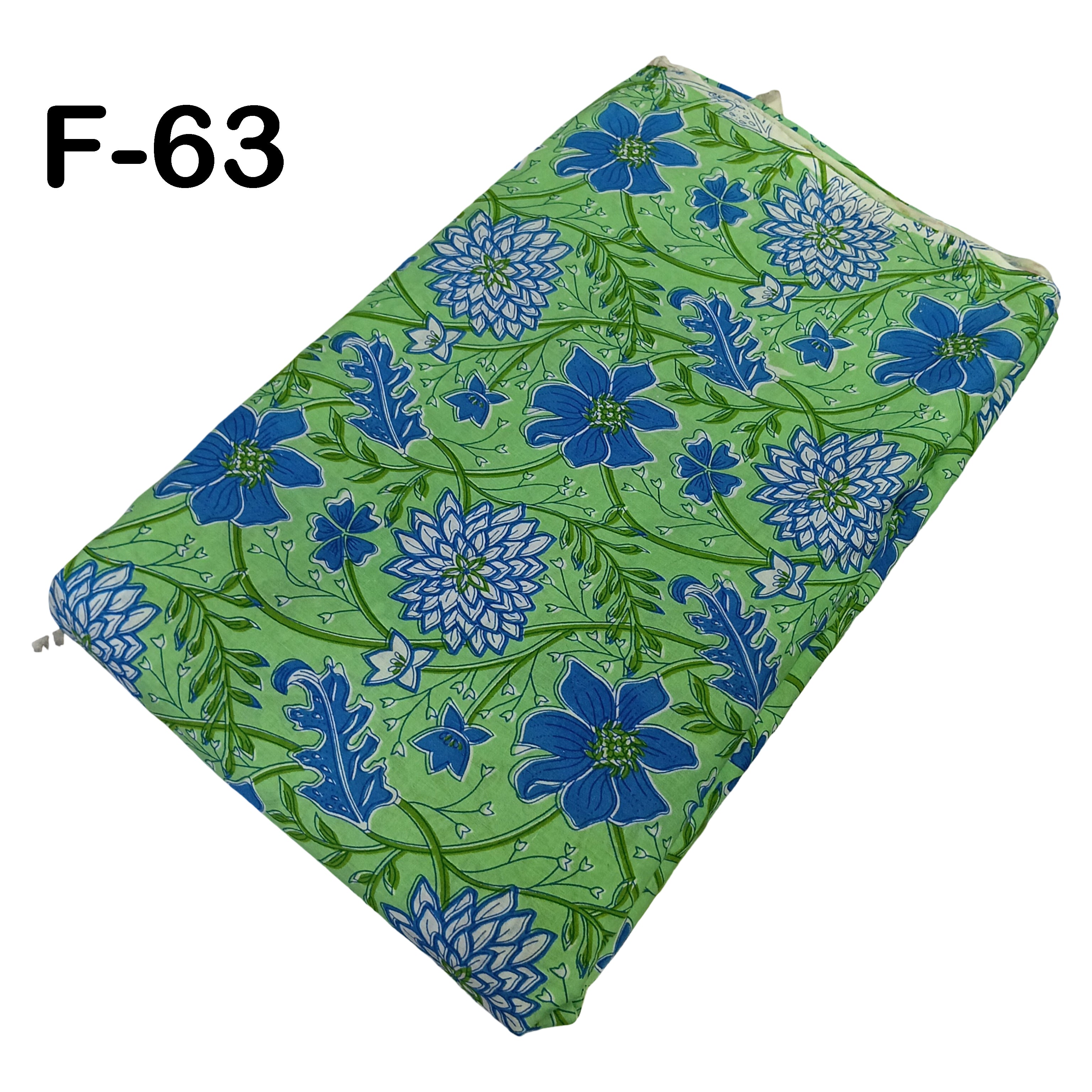 4 Meter Cotton Hand Printed Fabric F-63 JP