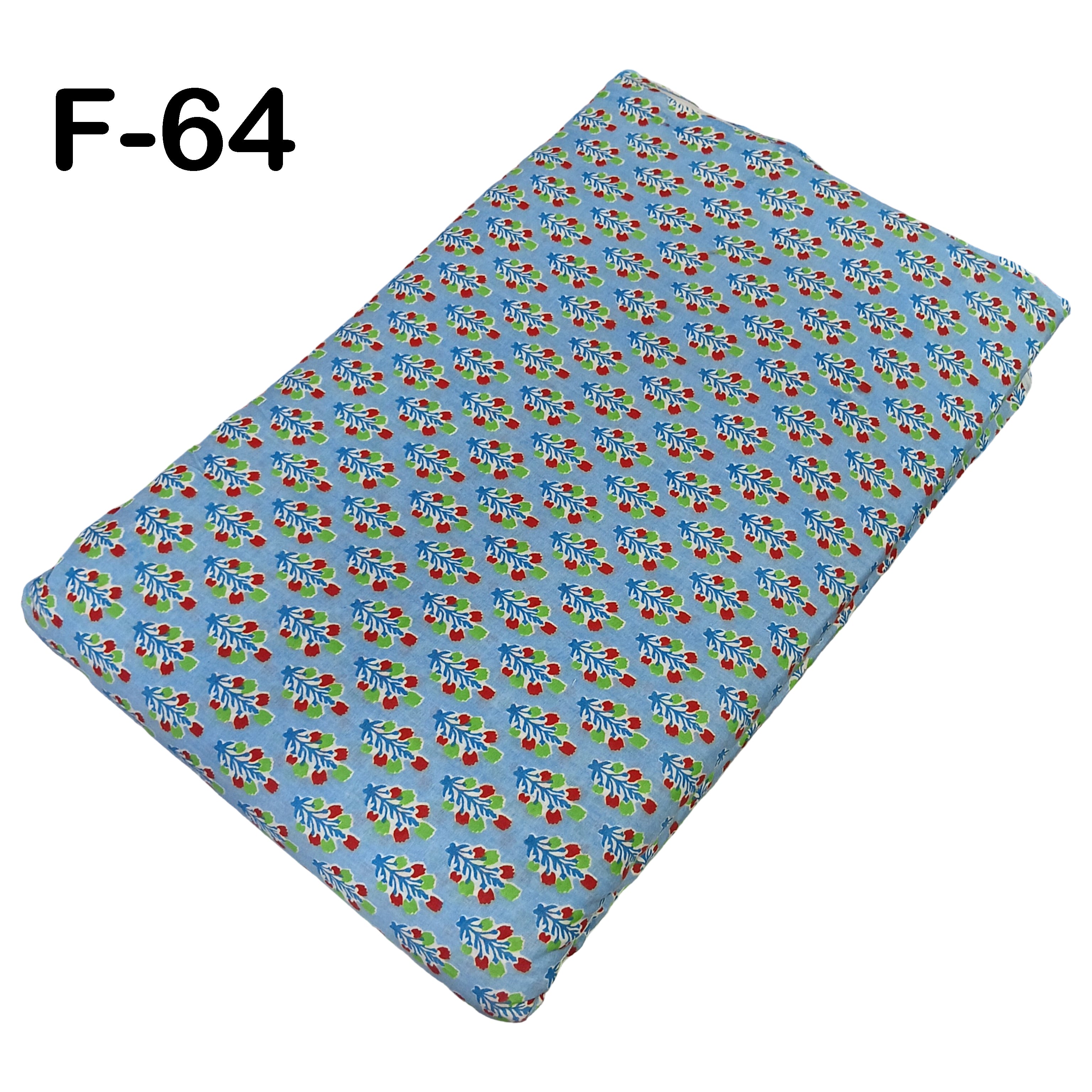 4 Meter Cotton Hand Printed Fabric F-64 JP