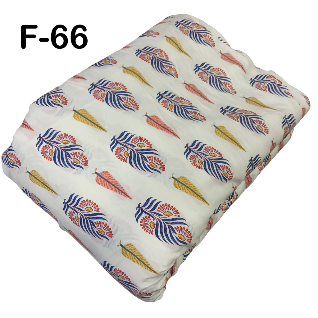 4 Meter Cotton Hand Printed Fabric F-66 JP